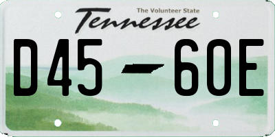 TN license plate D4560E