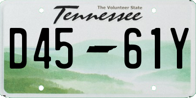 TN license plate D4561Y