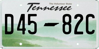 TN license plate D4582C