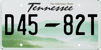 TN license plate D4582T