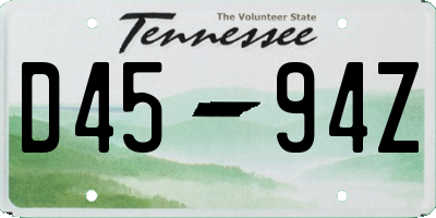 TN license plate D4594Z