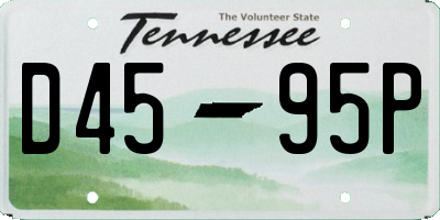 TN license plate D4595P