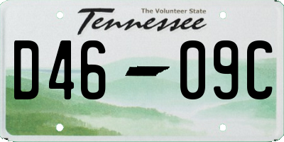 TN license plate D4609C