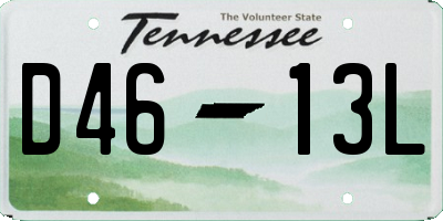 TN license plate D4613L