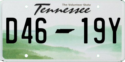 TN license plate D4619Y