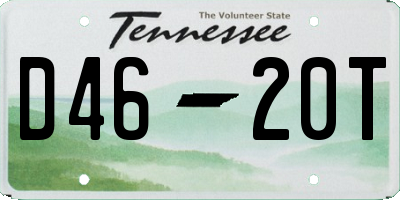 TN license plate D4620T