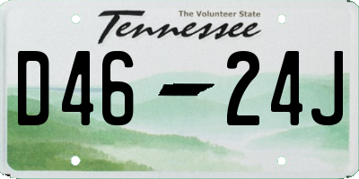 TN license plate D4624J