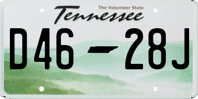 TN license plate D4628J