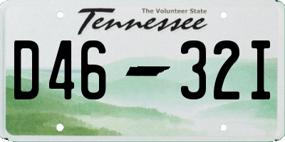 TN license plate D4632I