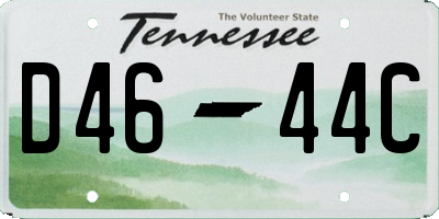 TN license plate D4644C