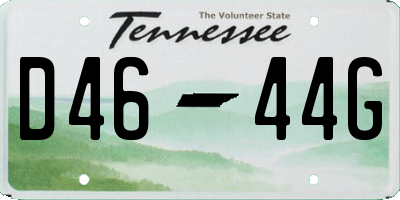 TN license plate D4644G