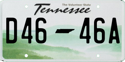 TN license plate D4646A