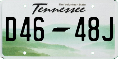 TN license plate D4648J