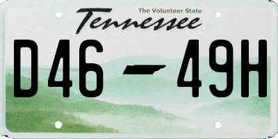TN license plate D4649H