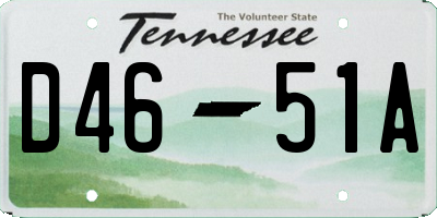TN license plate D4651A