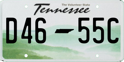 TN license plate D4655C