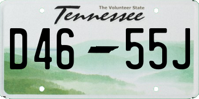 TN license plate D4655J