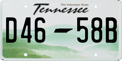 TN license plate D4658B
