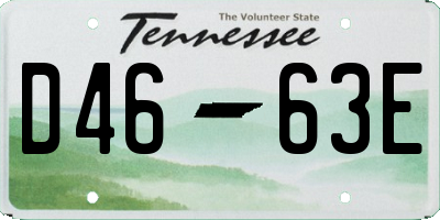 TN license plate D4663E