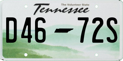 TN license plate D4672S