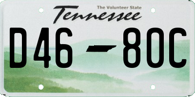 TN license plate D4680C
