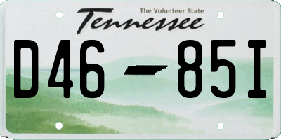 TN license plate D4685I