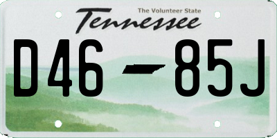 TN license plate D4685J