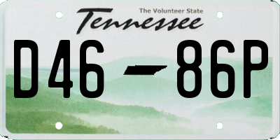 TN license plate D4686P