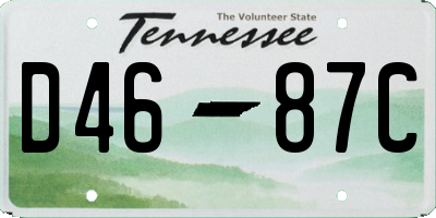 TN license plate D4687C