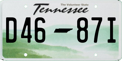 TN license plate D4687I