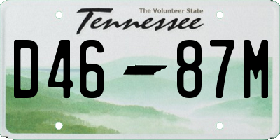 TN license plate D4687M