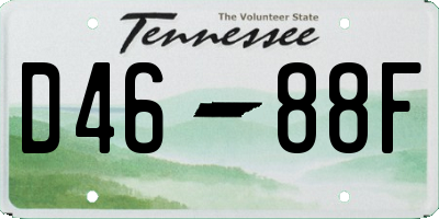 TN license plate D4688F