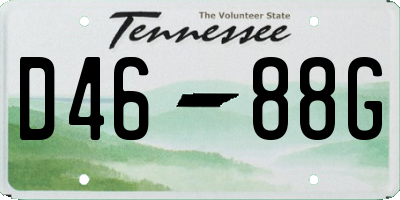 TN license plate D4688G