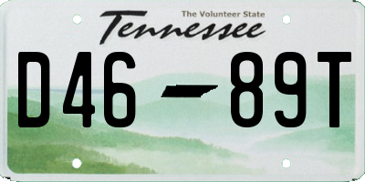 TN license plate D4689T