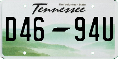 TN license plate D4694U