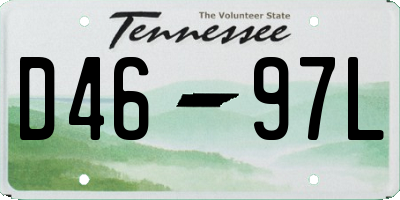 TN license plate D4697L