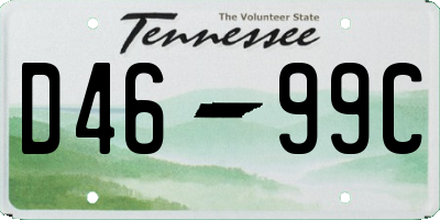 TN license plate D4699C