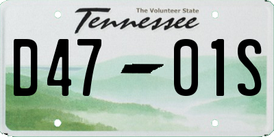 TN license plate D4701S
