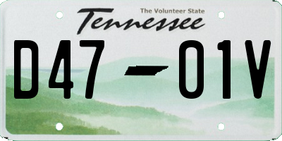 TN license plate D4701V