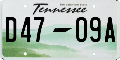 TN license plate D4709A