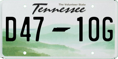 TN license plate D4710G
