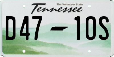TN license plate D4710S