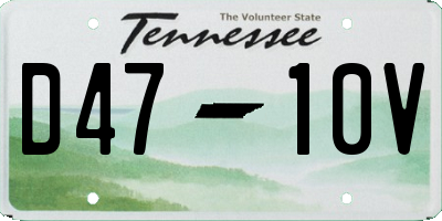 TN license plate D4710V