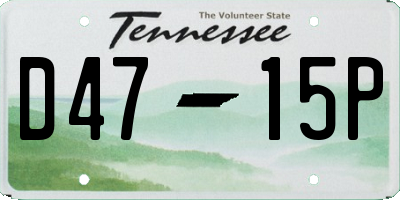 TN license plate D4715P