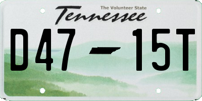 TN license plate D4715T