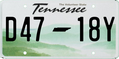 TN license plate D4718Y
