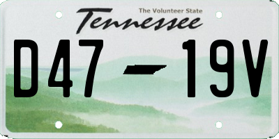 TN license plate D4719V