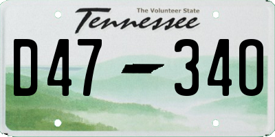TN license plate D4734O