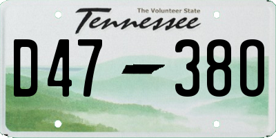 TN license plate D4738O