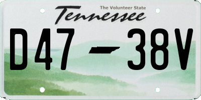 TN license plate D4738V